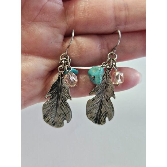 Southwest style feather earrings - Picture 4 of 9